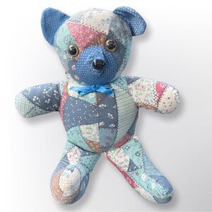 1930’s Quilt Top Stitched Bear